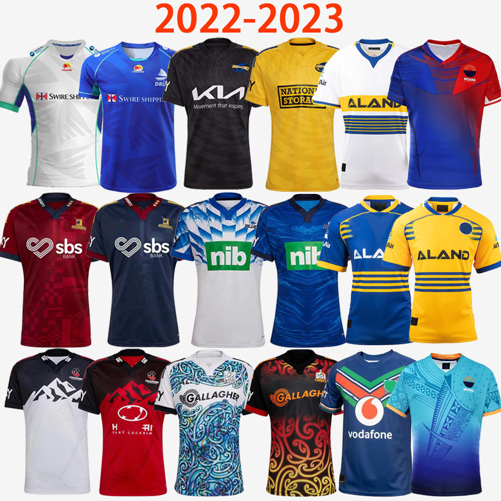 

2022 2023 NEW Hurricane Highlander Blues crusader RUGBY JERSEYS ZEALAND 22 23 Mens Super Chief Moana Fiji Jersey Game t shirt away Australia Parramatta warrior top, 2022 new
