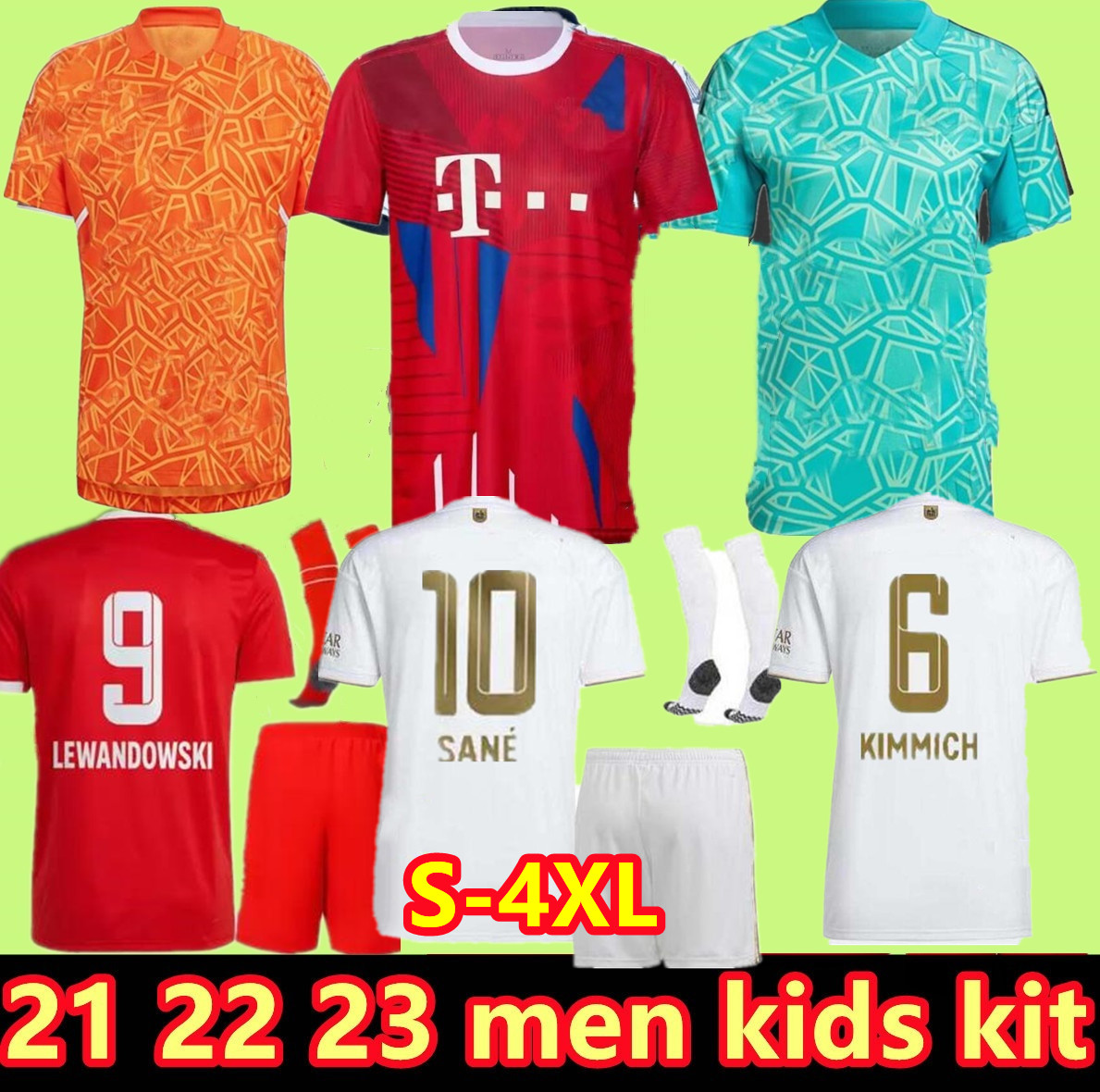 

BayernS munich soccer jerseys 22 23 LEWANDOWSKI BAYERN MUNICH SANE KIMMICH MANE COMAN MULLER DAVIES Player & Fan Version football Men AND Kids kit 2022 2023 thailand, Yellow