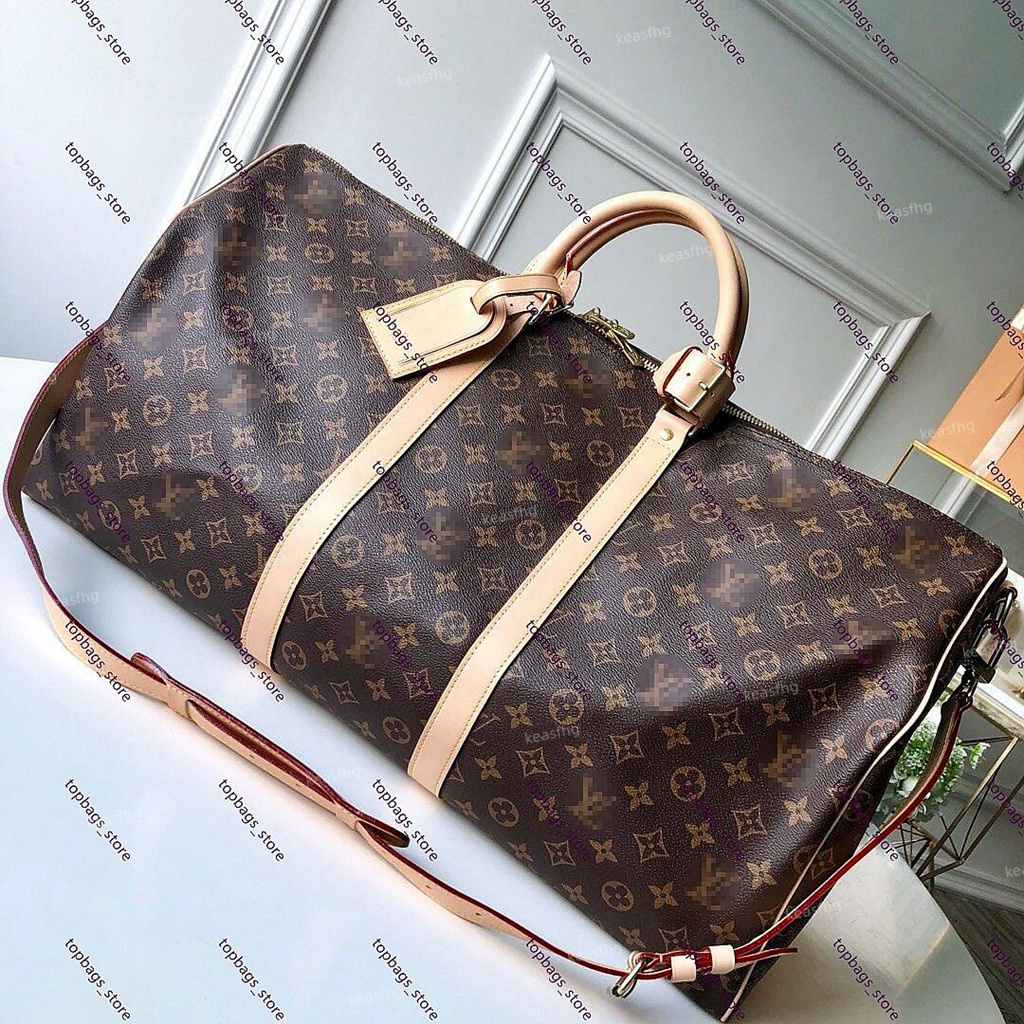 

louiseitys viutonitys Ladies Designer Fashion Casual High Quality TOP Travel Bag 3 Size 45 50 55 CM Flower & Checkerboard, Black plaid 4