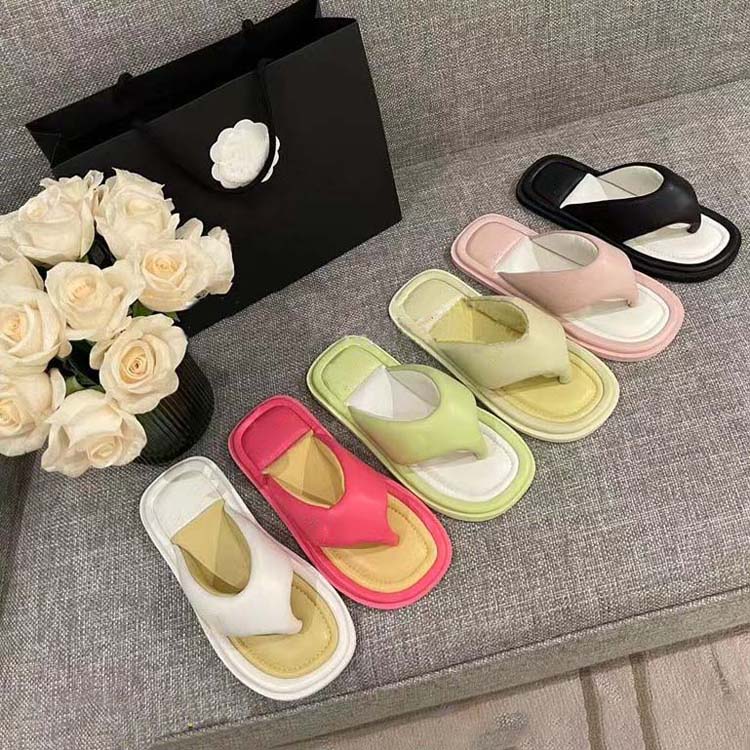 

Joint Platform Slippers Clover Logo Sandals Classic Luxury Suede Slippers Women Summer Platforms Open Toe Sandal Embossed Non-slip Outsole22, #1