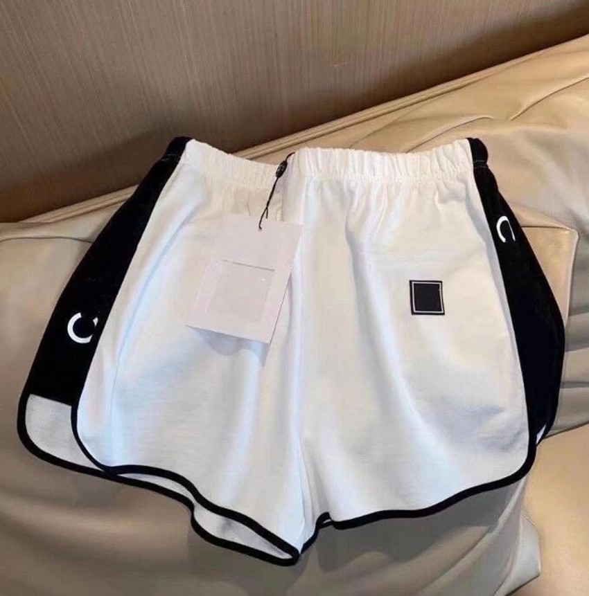 

Women' Shorts Womens Causal Cotton Sexy Home Short Fitness Side Stripe designs Black white Pants