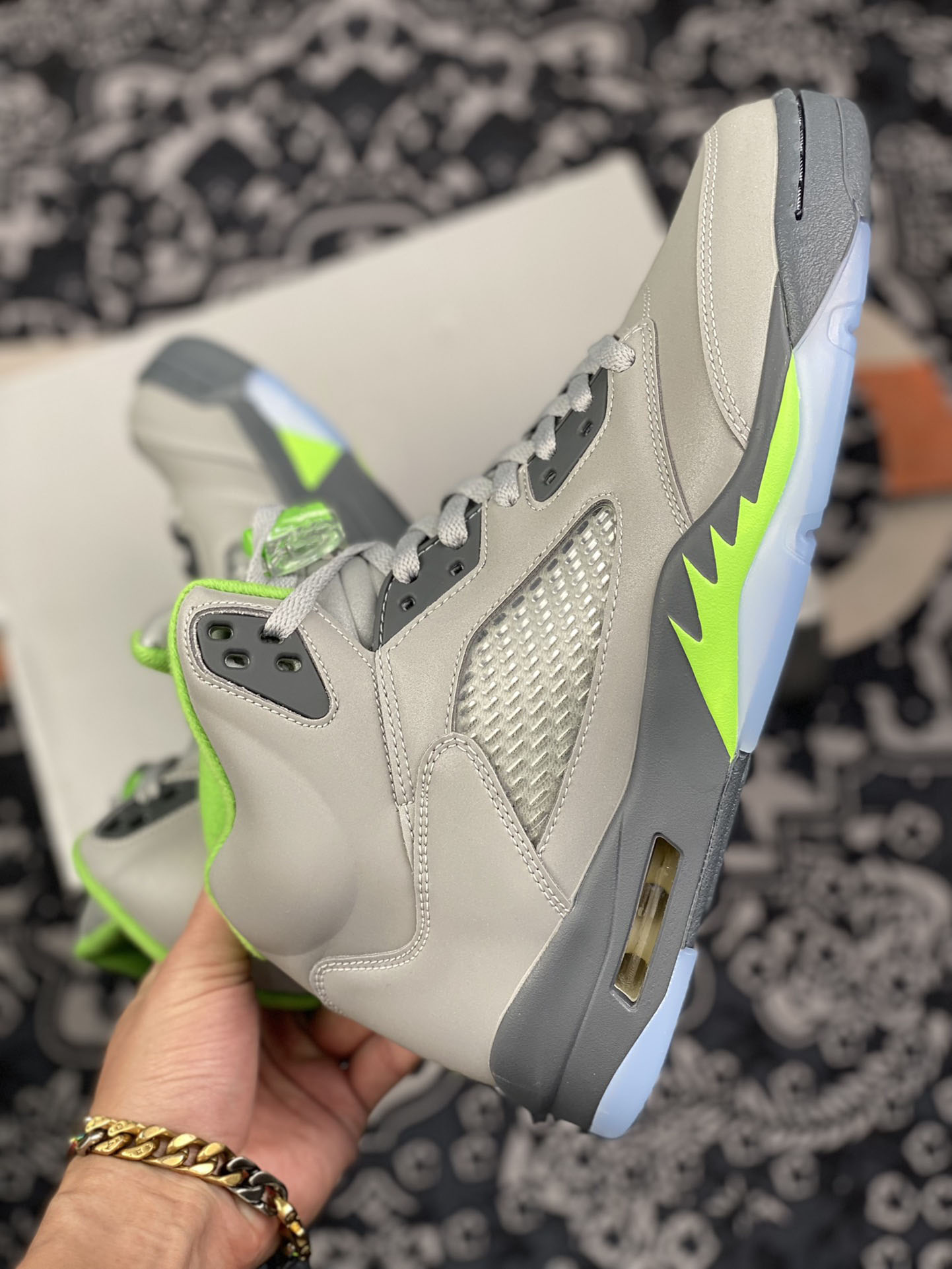 

2022 Air Authentic 5 Green Bean Basketball Shoes Silver Flint Grey sneakers 3M reflective 5S Easter Jade Horizon Retro Men Women Athletic Sports shoes With Box, Customize