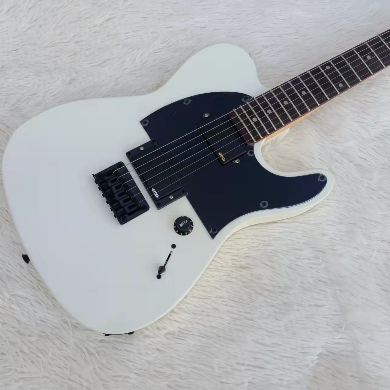 2022 Tele Electric Guitar Flat white jim Root Signature TL Guitar Locking Knobs Rosewood Fingerboard High Quality Factory Direct
