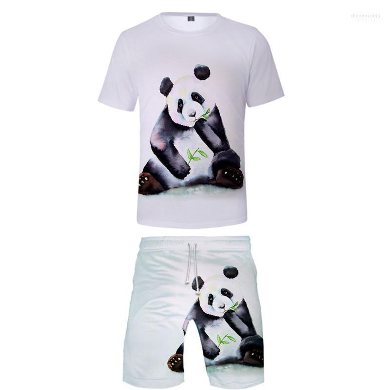 

Men's Tracksuits 2022 Panda 3D Men/Women Two Piece Set Casual Summer T Shirt Shorts Suitable Tee Fashion Streetwear Clothes, As picture