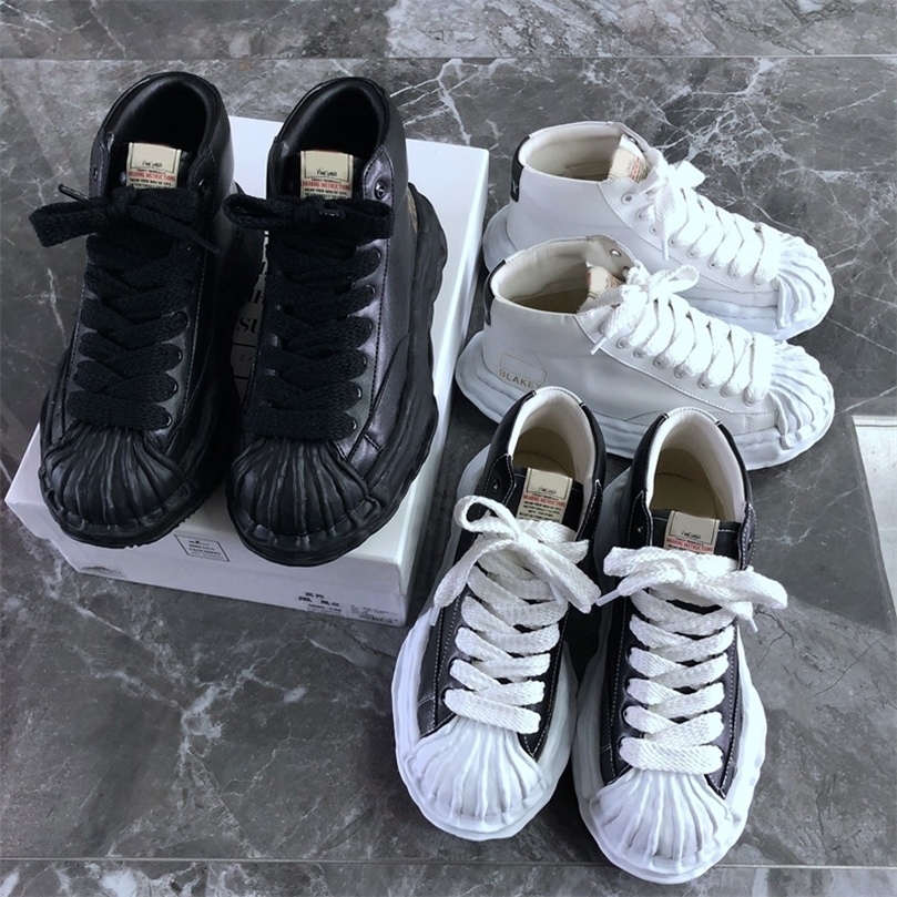 

High Street MMY Hightop Dissolving Shoes Mens Womens Sneakers Lace Shoes for Men Shell head Mens Casual Shoes 220815, As photo