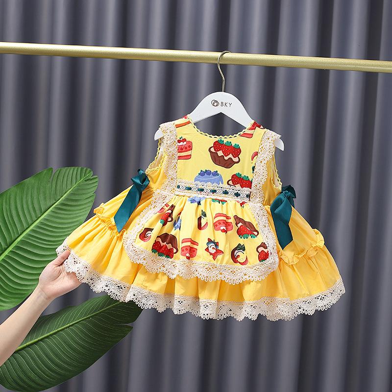 

Girl's Dresses Infant Spanish Ball Gown Summer Baby Girls Lolita Princess Dress For Children Birthday Party Clothes CJ035Girl's