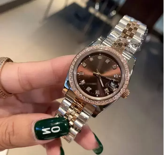 

Automatic Mechanical Woman Watch 28mm Diamond Bezel Womens Datejust Watches Jubilee Stainless Steel Lady Ladies Wristwatch Fashion Wristwatches Montre de Luxe, Screwdriver 1.2mm