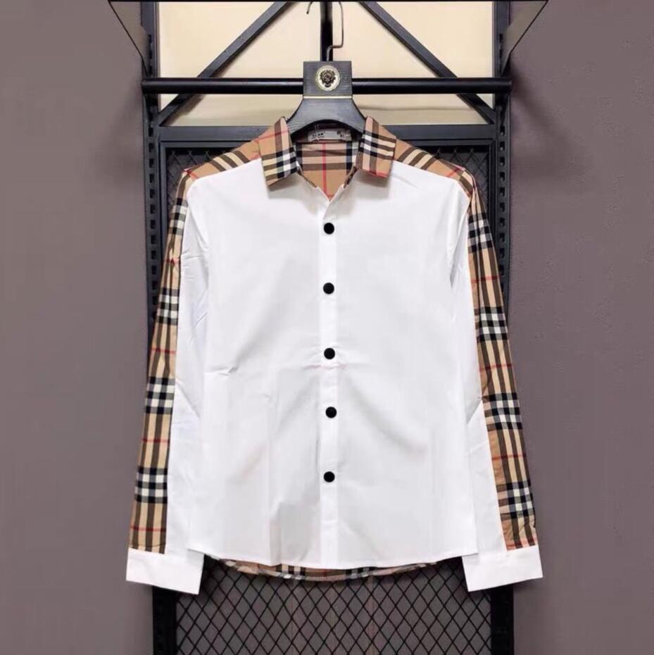 

Summer shirt men's Shirts 2022new trend plaid color matching shirt Korean version slim British casual long-sleeved top trendy, W1