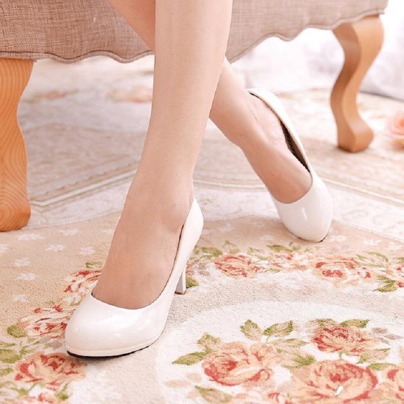 

Dress Shoes Fashion Wedding Wedges Elegant Woman Shoe Thin Heels Autumn Ladies 2022 Shallow Patent Leather 34 35 37 39 42Dress, Beige