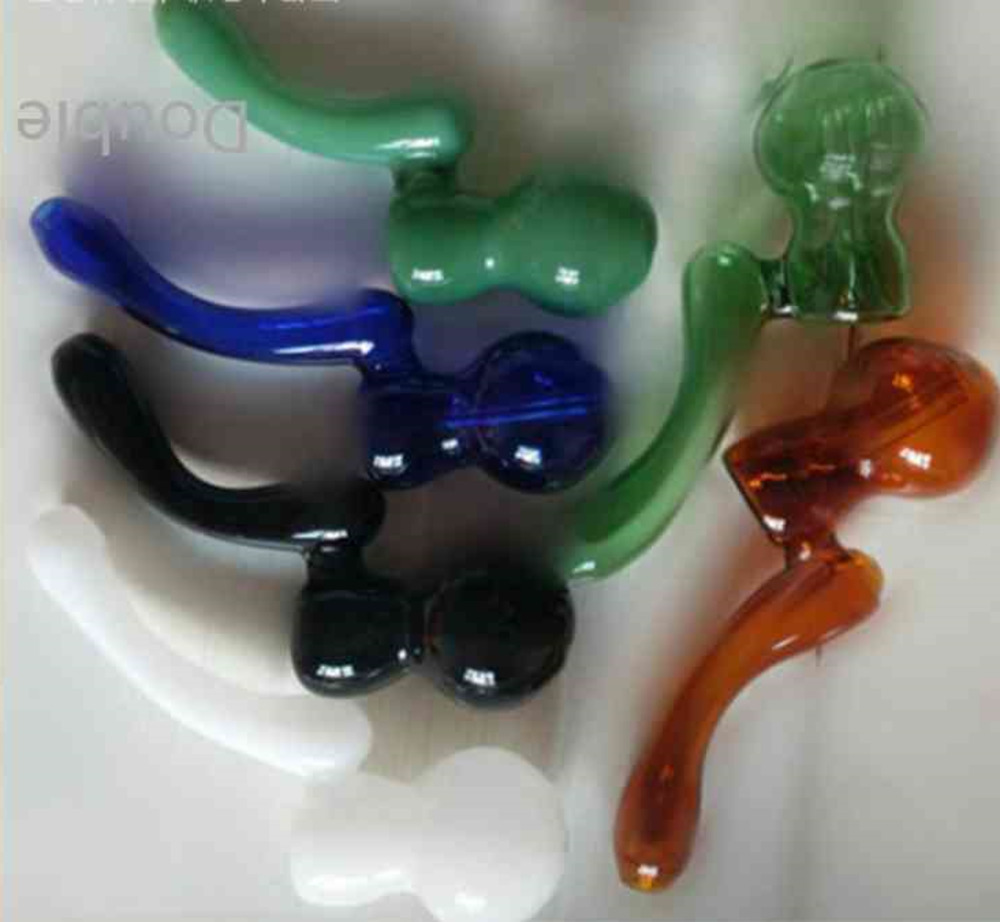 

Oil burner Pipe Thick glass smoking hand spoon colorful cigarette glasses accessories antique design mixed color