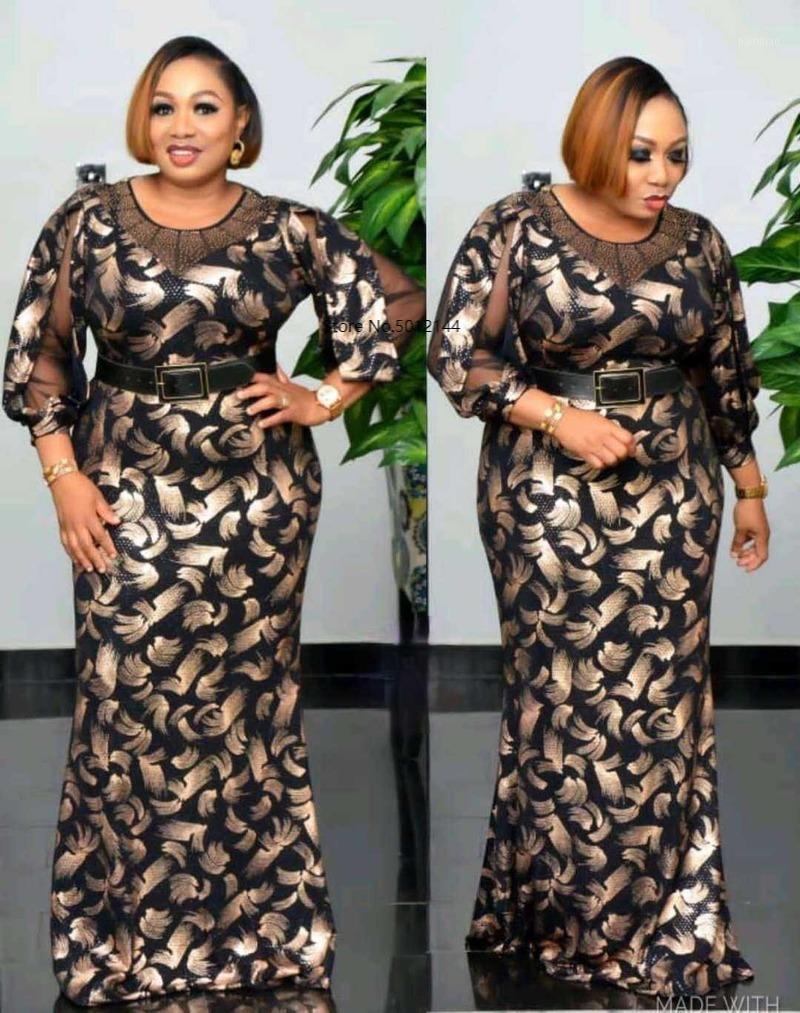 

Ethnic Clothing 2XL-6XL 2022 Summer African Women Printing Plus Size Long Dress Dresses For Clothes