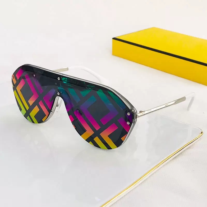 

2022s sunglasses anti-ultraviolet fashion brand glasses for men and women 0039 rimless lens one-piece classic designer protective glasses with box