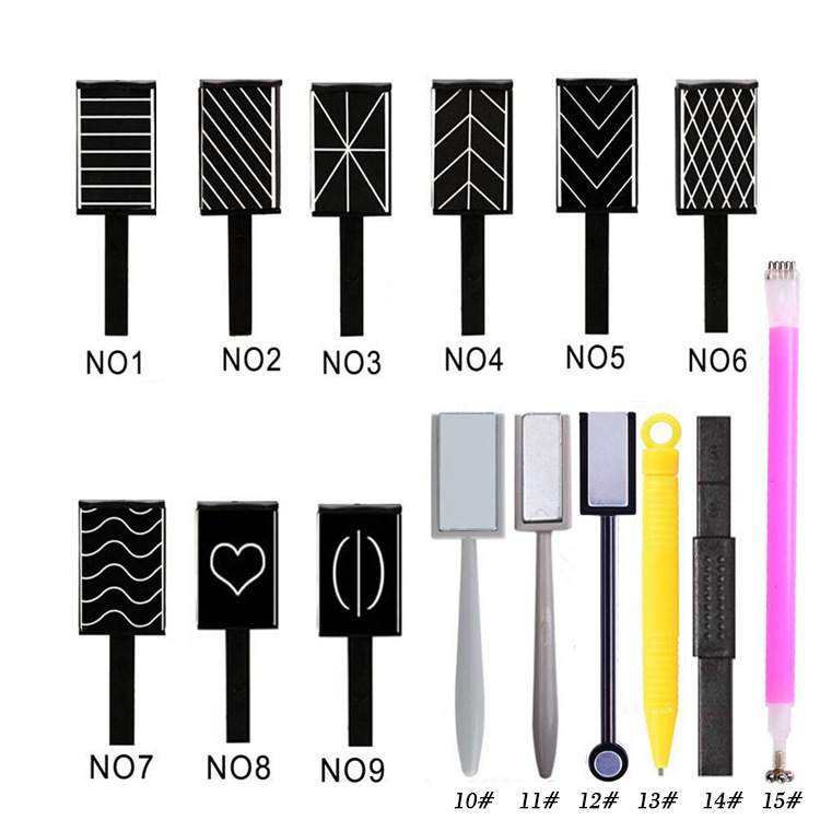 

nail Magnet Stick Pen Manicure Tool For Cat Eye Nail Gel Polish 3D Special Magnetic Effect Decal Design NAB049