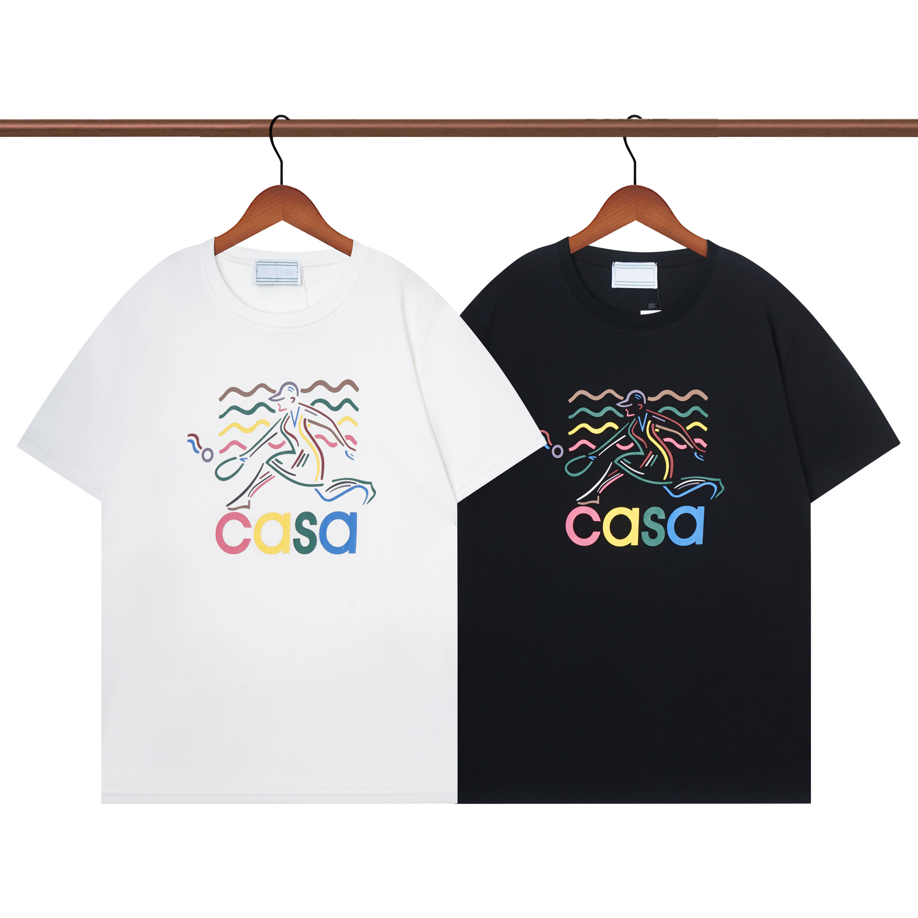

Men's Plus Tees & Polos European station spring and summer new ins presbyopic CD letter printing Joker trend short sleeve T-shirt for men women half sleeve shirt tide 88, Multi