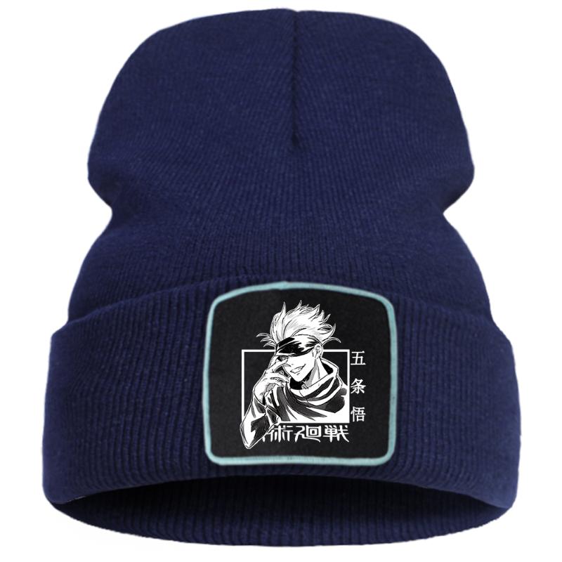 

Berets Hat Winter Gojo Satoru Jujutsu Kaisen Balaclava Beanie Knitted Hats For Women Kpop Punk Japan Anime Men Caps WinterBerets, White