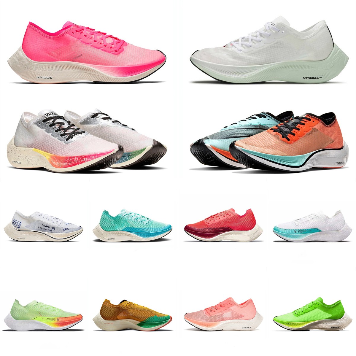 

New Zoomx Mens Running Shoes Grey Blue Black White Rose Pink Volt Orange Hyper Turquoise Aurora Green Men Women Sports Sneakers Trainers Eur 36-45, Box
