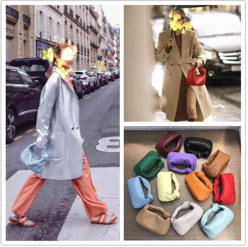 

Original Designer Fashion bags Hand Bottegav Venetas'ss Woven Jodie Cloud Handle Knotting 2022 Female Hobo Red HAKB, Strange fruit green