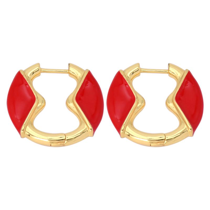 

Hoop & Huggie 18K Gold Plated Luxury Quality C Shape Pattern Earrings For Women Fashion Geometric Christmas Gift Female Jewelry