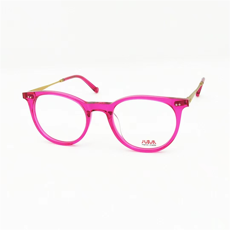 

Hand Made Optical Eyeglasses For Men Women Retro Style Anti-Blue Light Lens Plate Plank Full Frame With Box