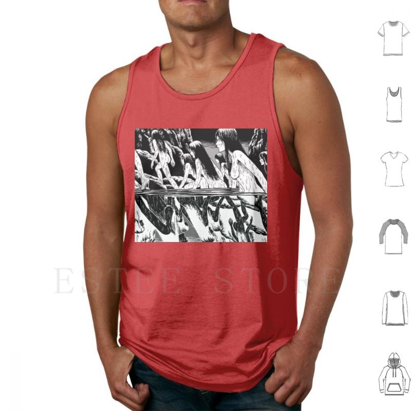 

Men' Tank Tops Dark Junji Tapestry Vest Anime Manga Ito Store Tomie, White;black