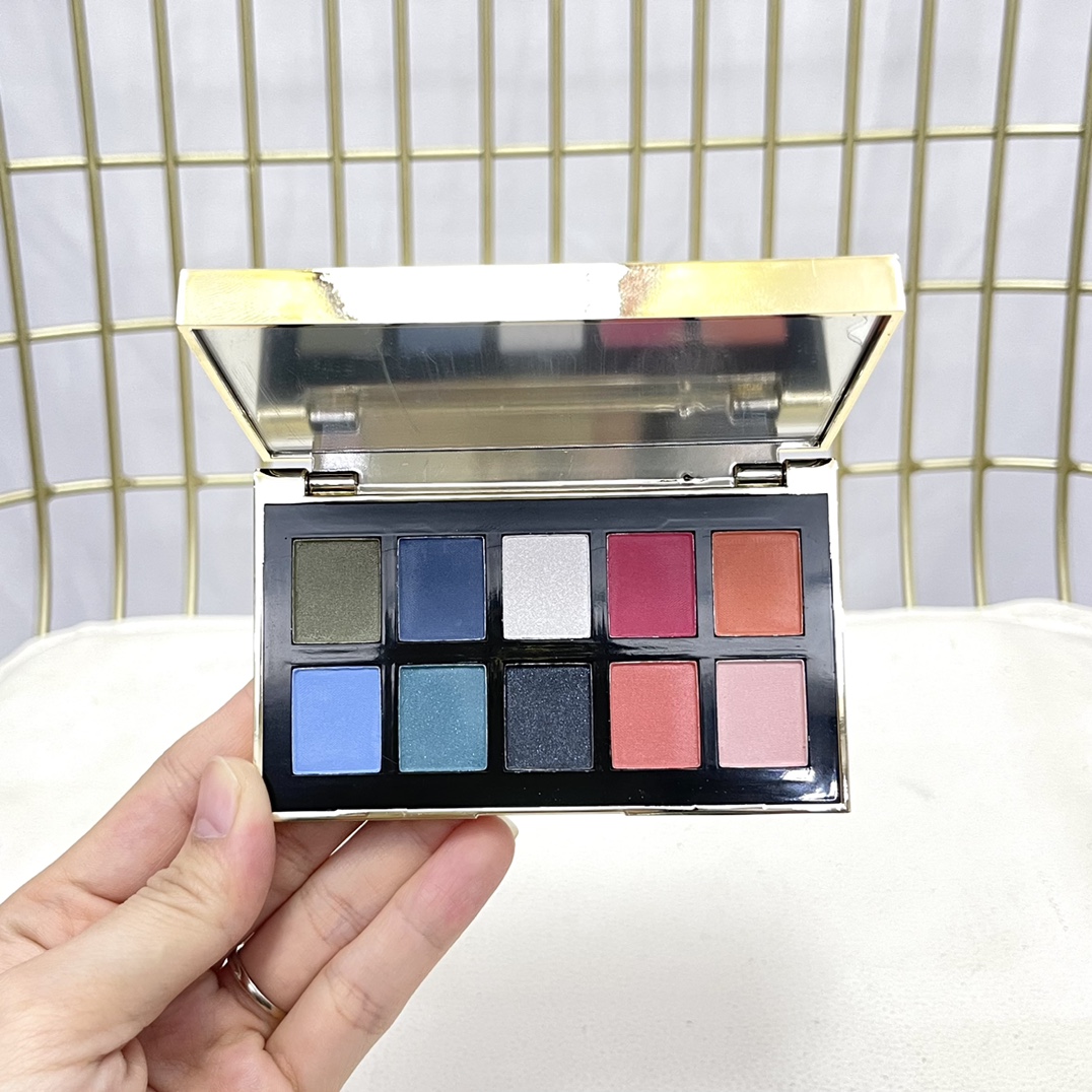 Brand Eye Shadow Couture Colour Clutch 10 Colour Eye Palette 1 Paris 2 Marrakech High Quality Gold Box Leather Metal Palette
