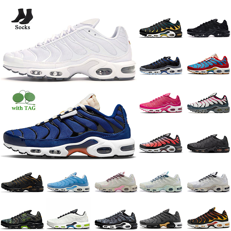 

2022 Wholesale TN Plus SE Running Shoes Tuned Women Mens Trainers Sports Triple white Club Reflective Shattered Ice Black Teal Yellow Pink Prim Hyper Blue OG Sneakers, C29 36-46 terrascape tan burgundy
