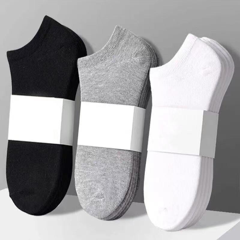 

Men's Socks Wholesale Prices 1-5 Pairs Women Breathable Sports Solid Color Men Boat Comfortable Cotton Ankle SocksMen's, Black