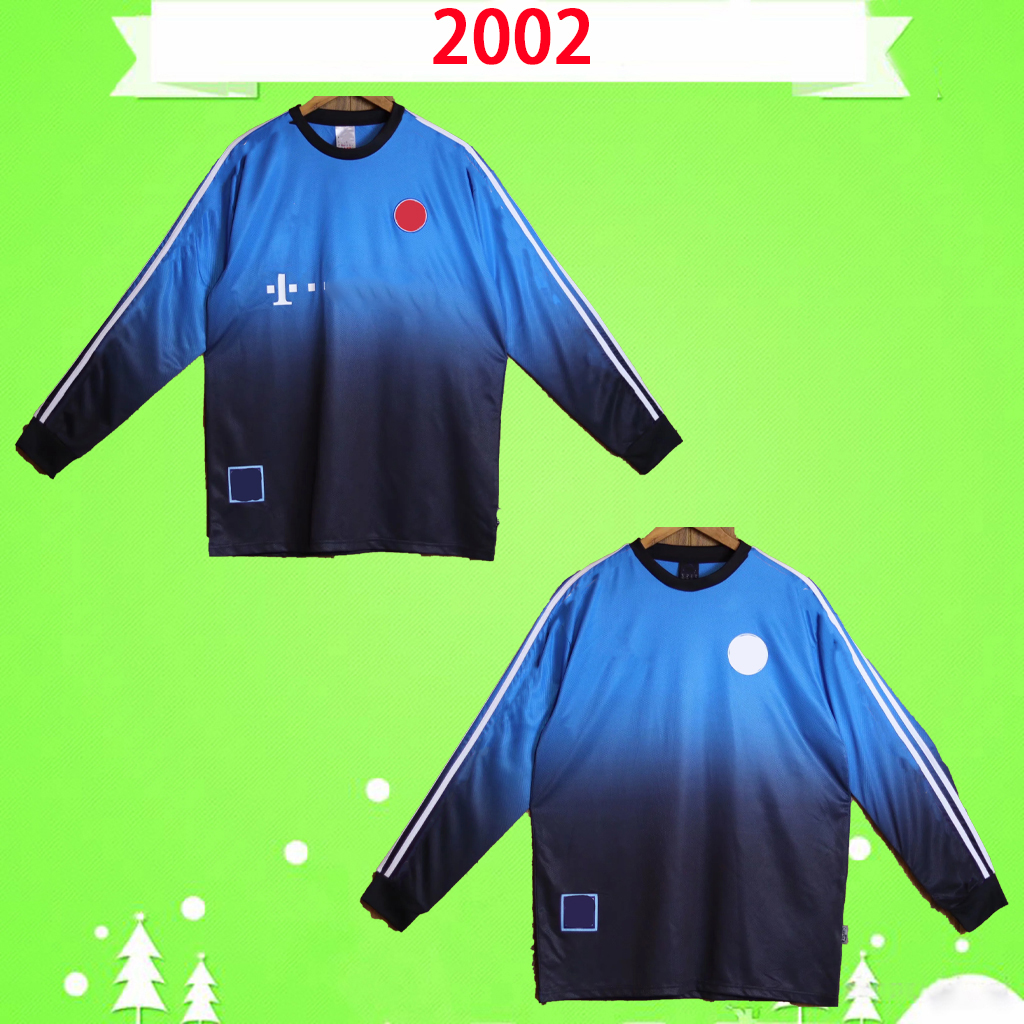 

2002 retro munich goalkeeper soccer jerseys #1 KAHN 02 home blue Vintage Camiseta de futbol Classic football shirts S-2XL long sleeve full top quality 99999