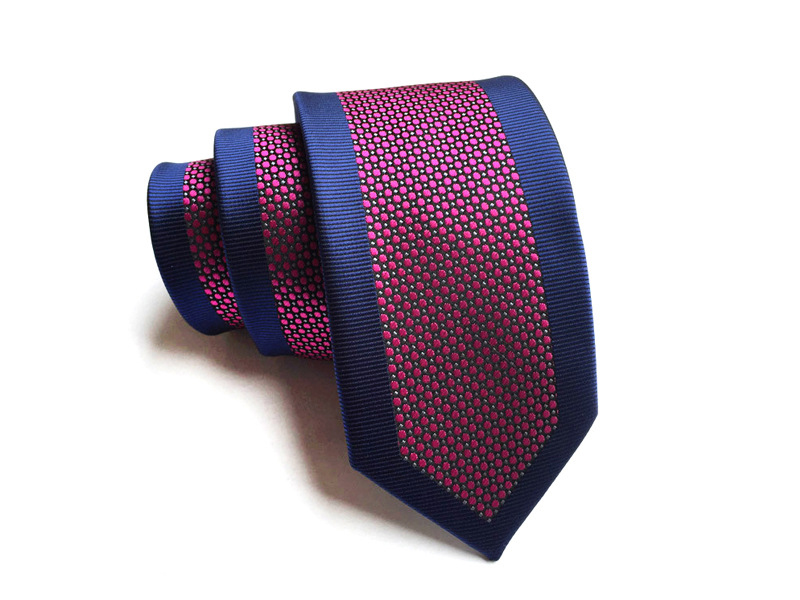 Silk Slim Men Ties Fashion 6cm Skinny Stripe Dot Floral Neck tie for men Woven Formal wear business wedding party 14-image-762827030