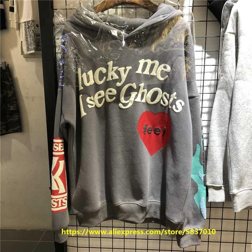 Lucky Me Hoodies Men Femmes Je vois des fantômes à sweats à capuche Feel Sleeve Red West Enfants Voir les sweats de sweats fantômes Q0831221U