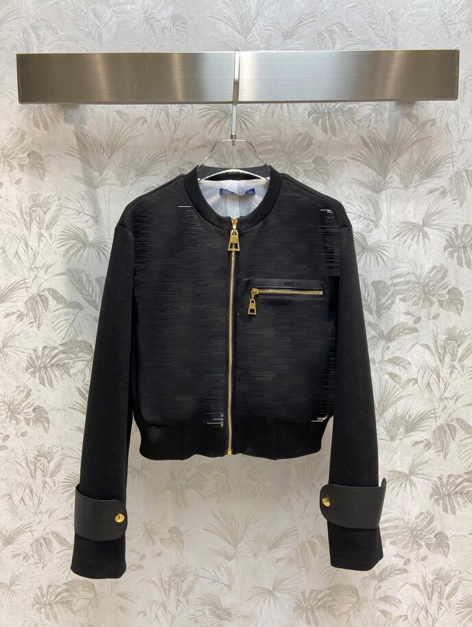 

Women' early autumn round neck embossed leather jacket looming print short jacket coat 814, Customize