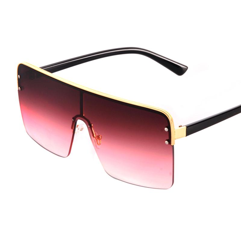 

Sunglasses Ladies Oversized Square Sunglass Women Big Frame Brand Designer Rivet Pink Feminino Eyewear UV400SunglassesSunglasses