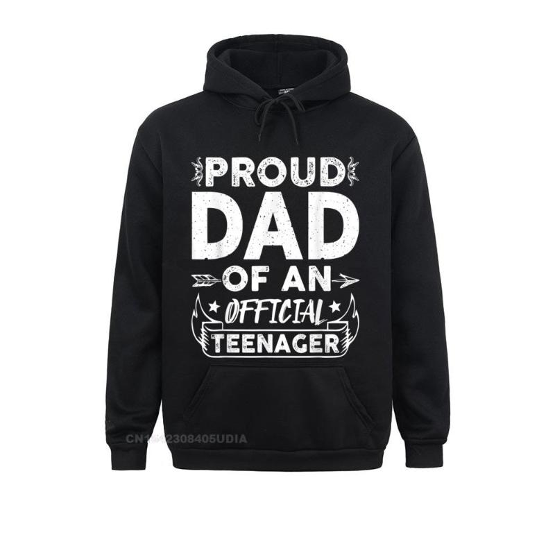 

Men' Hoodies & Sweatshirts Sportswears Proud Dad Official Teenager Funny Bday Party 13 Yrs Old Hoodie Father Day Women Birthday Coming, White