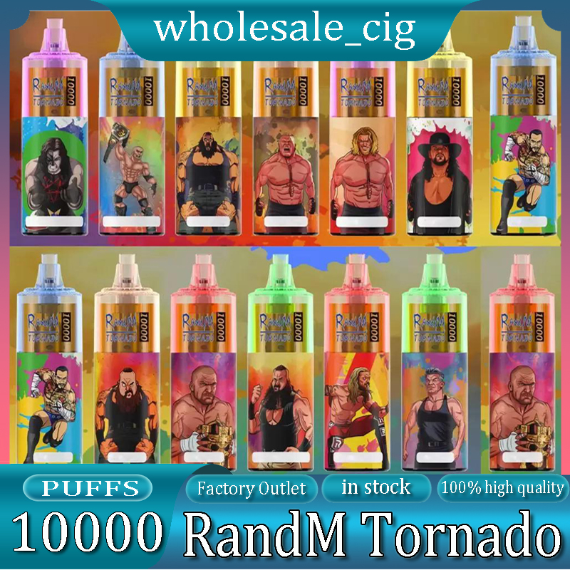 

Original RandM Tornado 10000 Puffs Disposable Vape Pen E Cigarette With Rechargeable Battery Airflow Control Mesh Coil 20ml Prefilled Pod 10K Big Vapor Kit