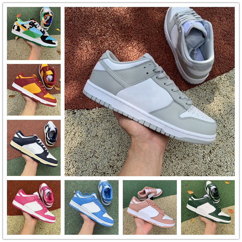 

UNC Mens Women Casual Shoes Low Triple Black White Wolf Grey Fog Dust Court Purple Green Glow Hyper Cobalt Michigan StrangeLove Womens Designer Sports Sneakers, Bubble package bag