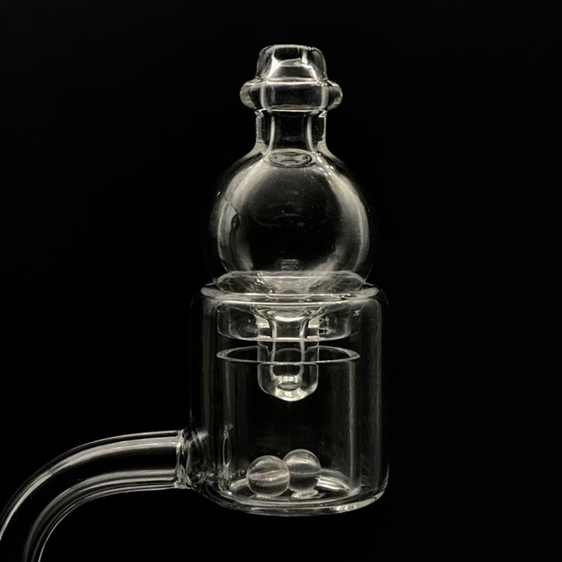 

Quartz Thermal Banger With Directional Glass Bubble Carb Cap 2pcs Terp Dab Pearls Inserts Quartz Banger Nails For Glass Water Bong271j