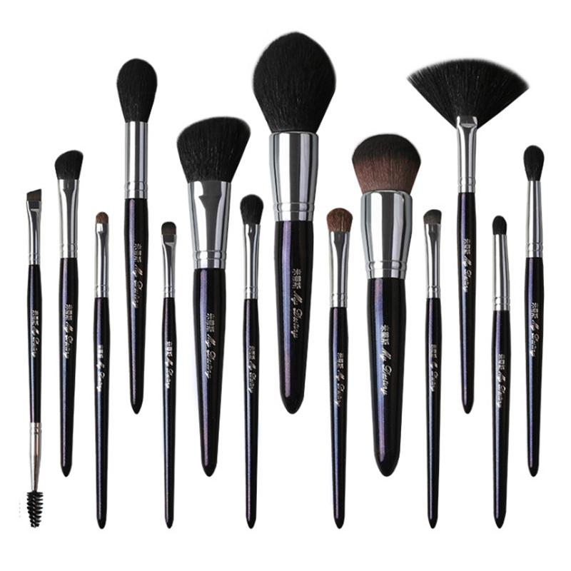 

Makeup Brushes Galaxy Pearlescent 14Pcs Natural Goat Hair Set With Case Pro Make Up Tools Eyeshadow Blending Brush KitMakeupMakeup