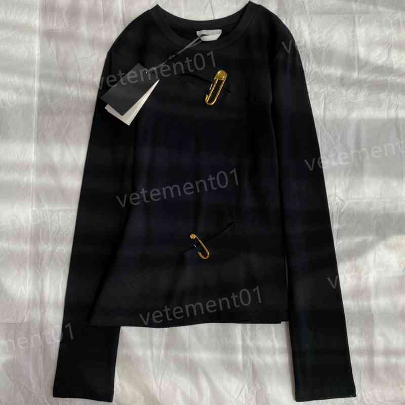 

Womens Long Sleeve T-Shirts Fashion Brand Solid Color High Quality Autumn Long Sleeve T-Shirt Tops Luxury Designer Women Clothing