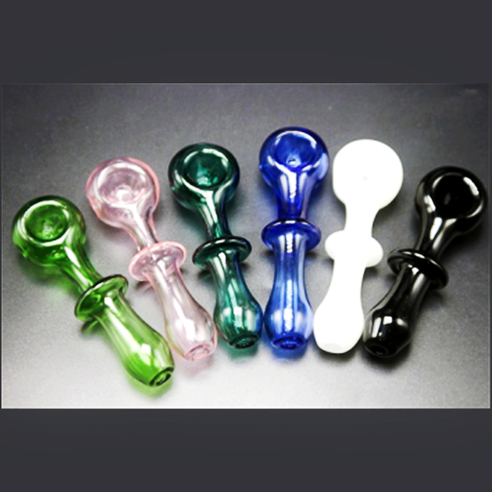 

10.5cm Approx Hookah 8 Color Glass Pipes Smoking Tobacco Hand Pipe Dab Rig Glass Bubbler Spoon Tube