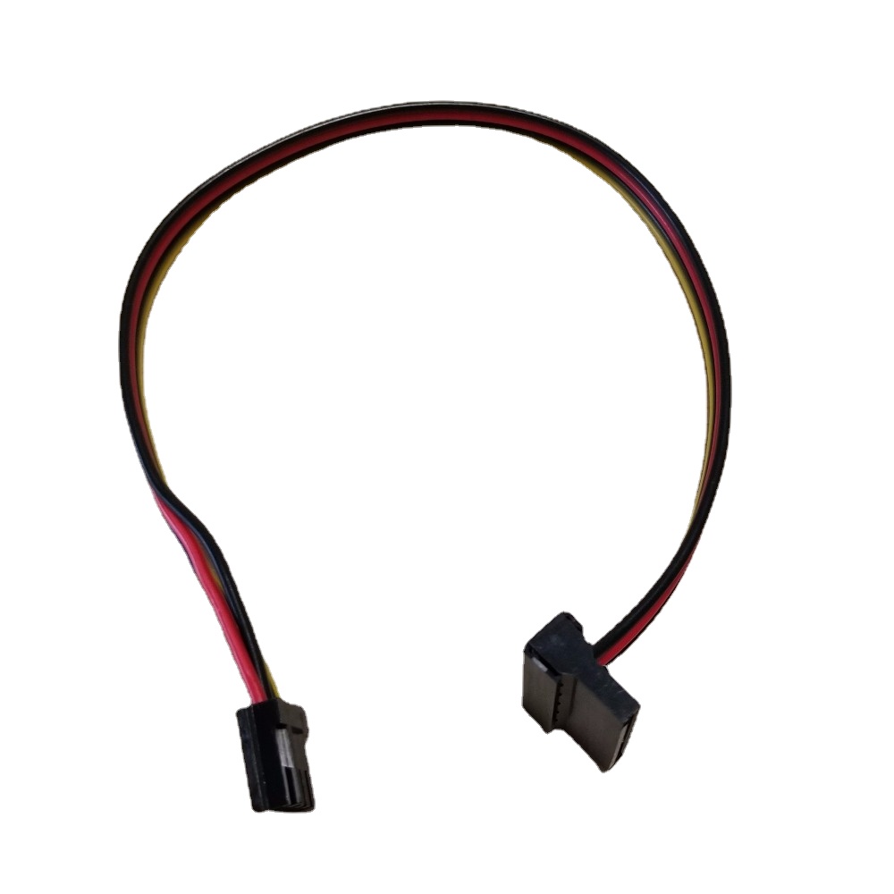 FDD 4Pin Female to SATA 15Pin Female 90 Degree Angle Adapter Converter Power Cable for ITX Motherboard HDD 20cm 18AWG-image-765966557