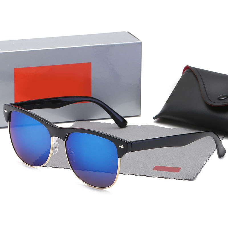2022 luxury brand designer new fashion half-frame sunglasses men and women trend reflective outdoor leisure sports street shooting aviator sunglasse