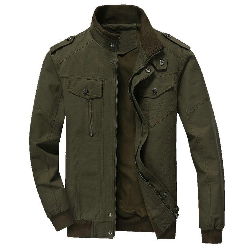 

Men's Jackets Spring Autumn Bomber Coats Men Cotton Casual Workout Military Jacket MenMen's, Black