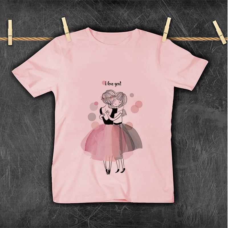 

T-shirts Summer Ballet Queen Love You Print Baby Girl Tshirt Sweet Boys T Shirts Plant Bear Kawaii Kids Shirt Cozy Girls ClothesT-shirts, 30166-pink