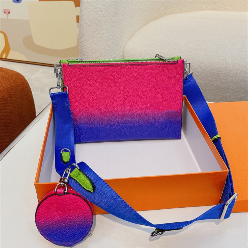 

High Sense Versatile Large Capacity Female Bag 2022 New Printed Gradient Shopping Bag Single Shoulder Tote Bags Luxury Design, Multi-color