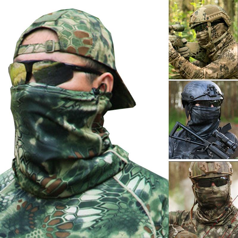 

Bandanas Camouflage Hunting Face Mask Tactical Military Scarf Neck Gaiter Men Women Bandana Headband Balaclava Cycling Tube Shield