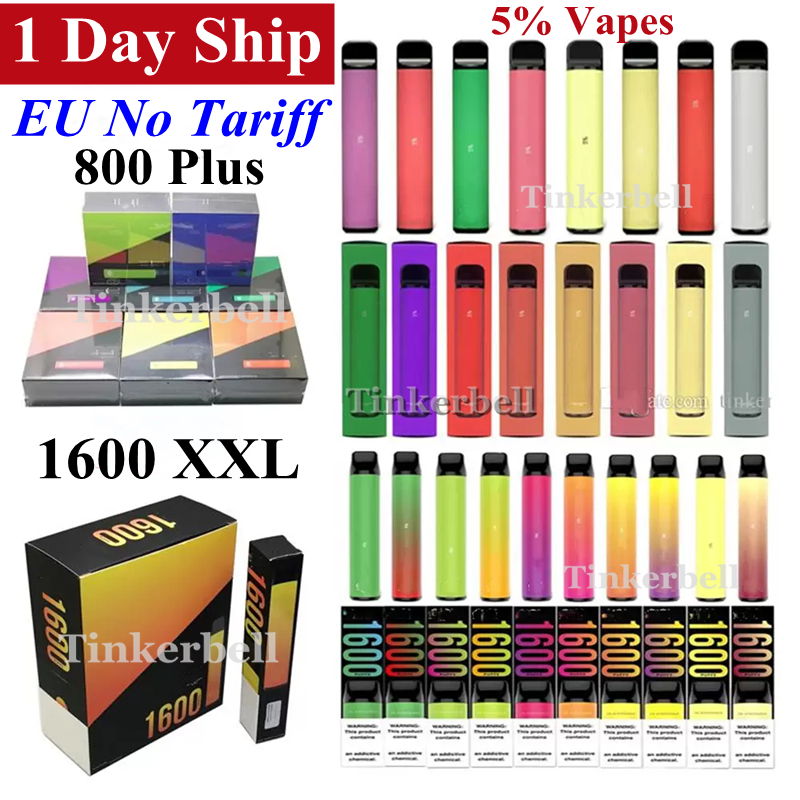 

1600 XXL 800 Puffs Plus Bang Disposable Vape Electronic Cigarette Kit Pen Pod Puff 2000 Puffs E Cigs Kits 5% Hot Bars Customize Vapes Bar VS Flex