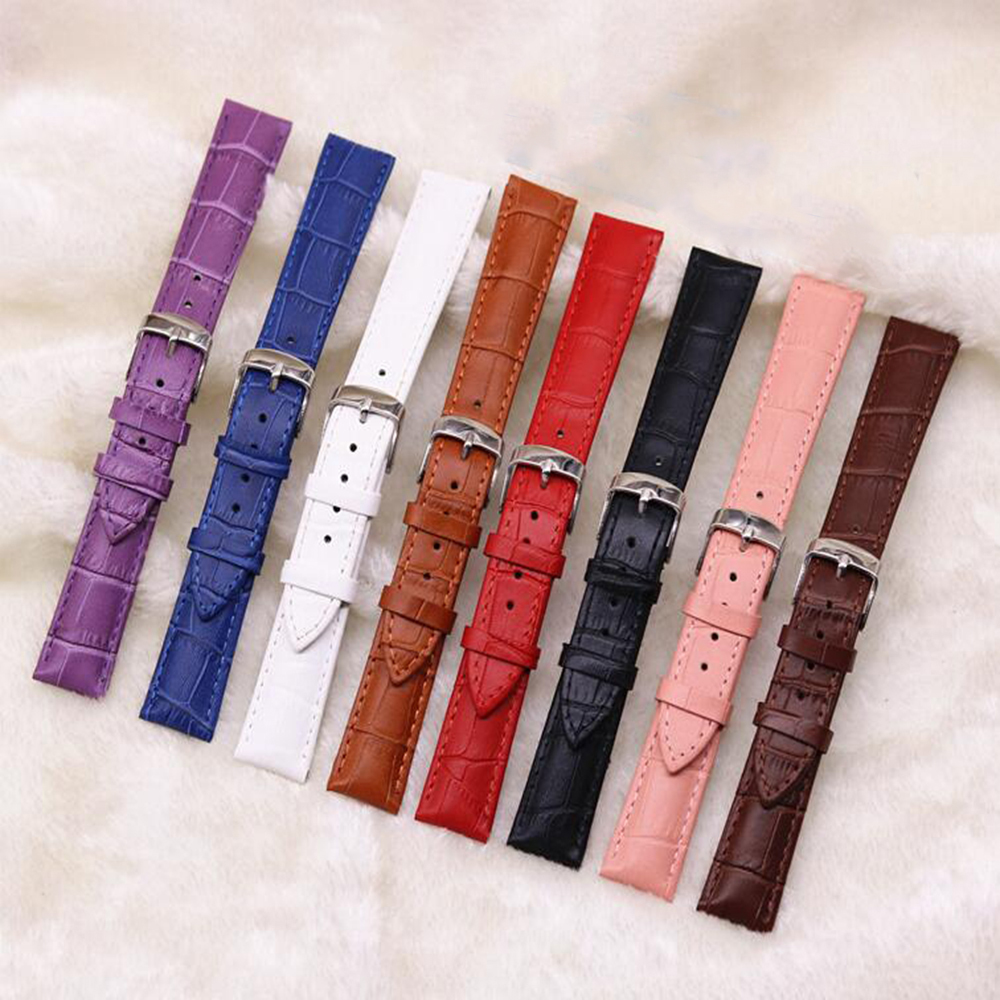 

445 Sweat proof Watch bands for all kinds of watches Wholesales Classic crocodile pattern leather strap Universal Watchaccessories