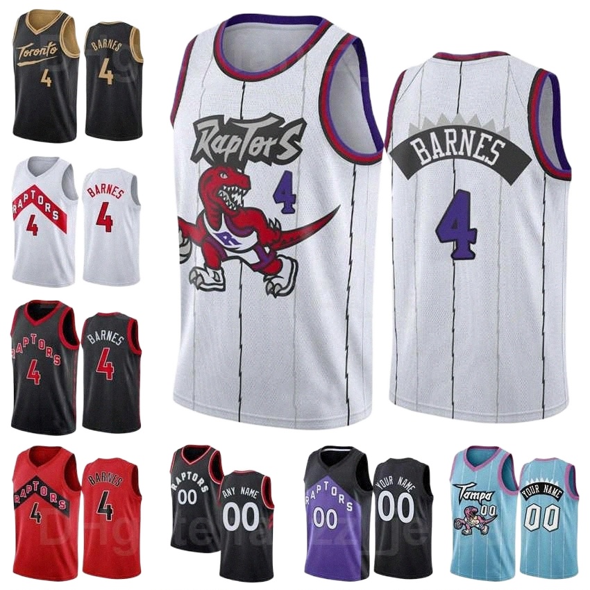 

printed Scottie Barnes Basketball Jersey 4 Black Red White Purple Blue Team Color Breathable Pure Cotton Shirt For Sport Fans Make Customized Man Woma