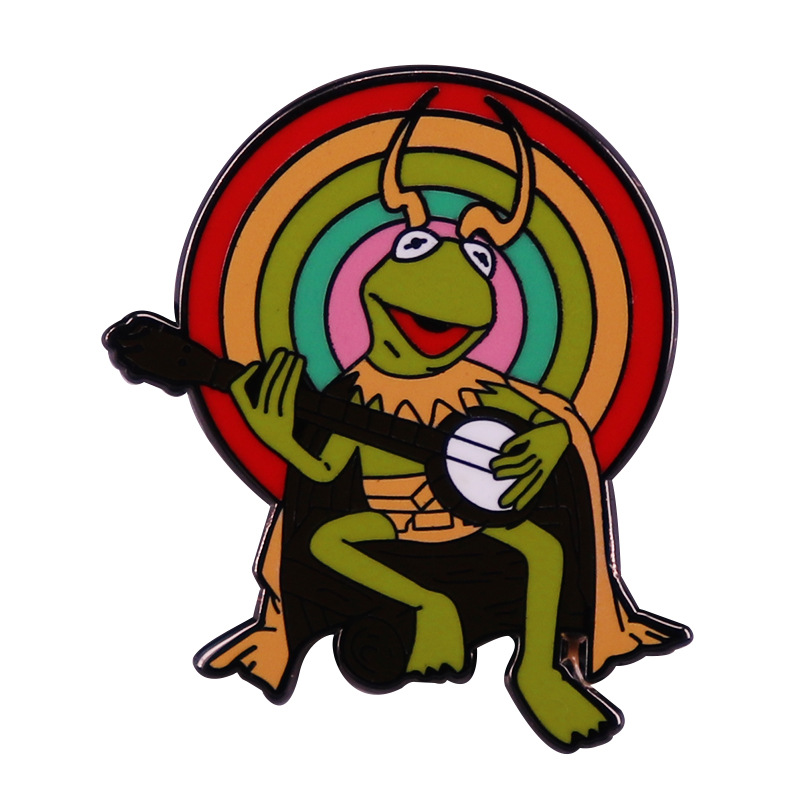 

Kermit Frog Cosplay Loki Enamel Brooch LGBT Pride Rainbow Gay Lapel Pins Badge Jewelry Accessories Gift, As picture