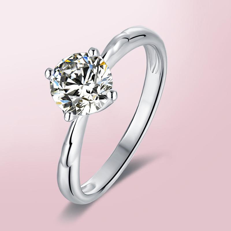 

Cluster Rings Silver Moissanite Ring 4 Special Design Setting Round Excellent Cut Engagement Anniversary GiftCluster ClusterCluster